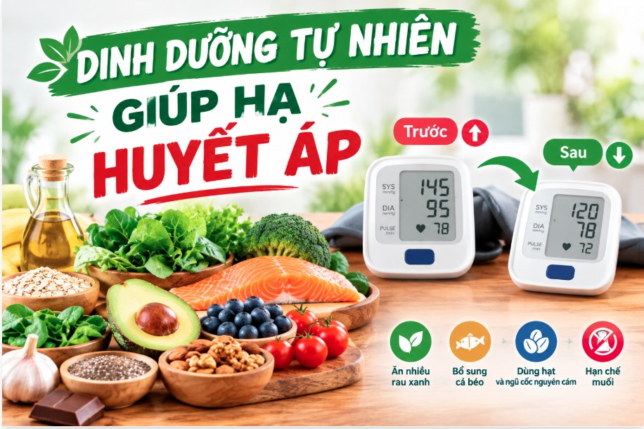 DINH DƯỠNG TỰ NHIÊN GIÚP HẠ HUYẾT ÁP
